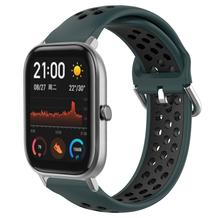 Cinturino sportivo in silicone traspirante perforato da 20 mm, For Amazfit GTS