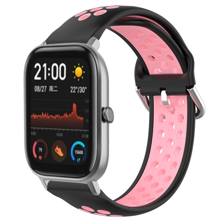 Cinturino sportivo in silicone traspirante perforato da 20 mm, For Amazfit GTS