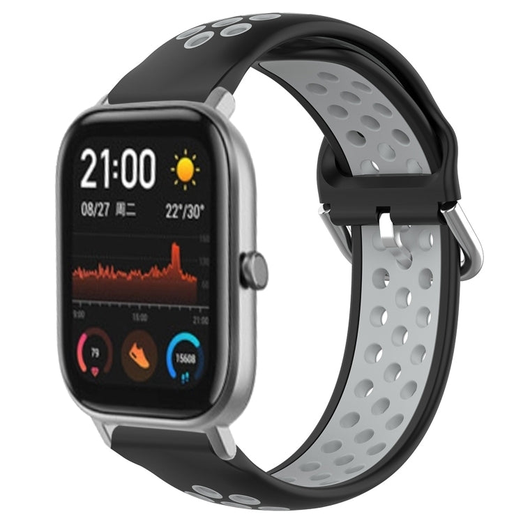 Cinturino sportivo in silicone traspirante perforato da 20 mm, For Amazfit GTS