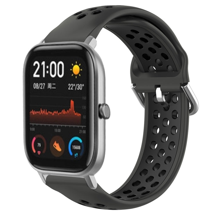 Cinturino sportivo in silicone traspirante perforato da 20 mm, For Amazfit GTS