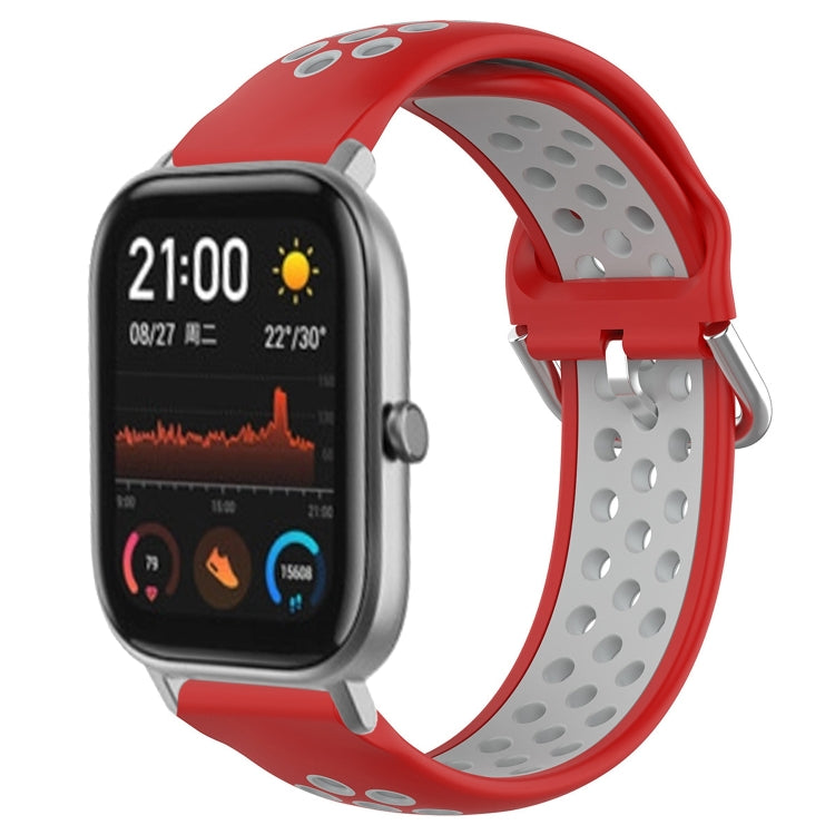 Cinturino sportivo in silicone traspirante perforato da 20 mm, For Amazfit GTS