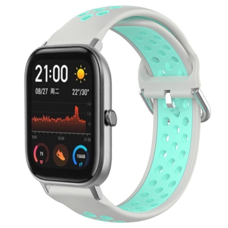 Cinturino sportivo in silicone traspirante perforato da 20 mm, For Amazfit GTS
