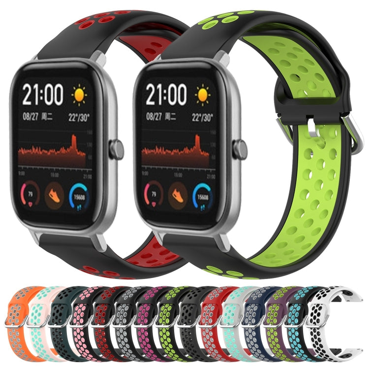 Cinturino sportivo in silicone traspirante perforato da 20 mm, For Amazfit GTS