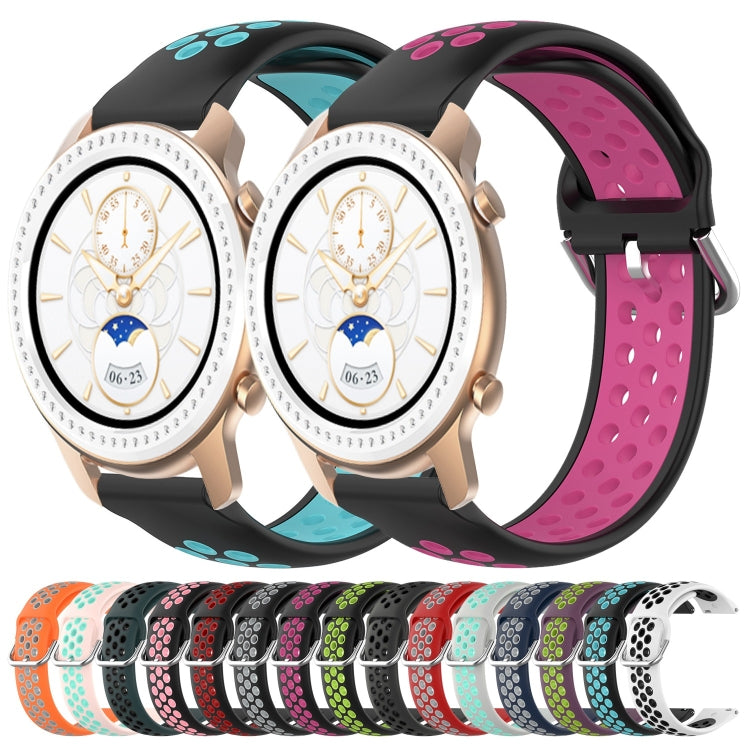 Cinturino sportivo in silicone traspirante perforato da 20 mm, For Amazfit GTR 42MM