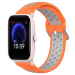 Cinturino sportivo in silicone traspirante perforato da 20 mm, For Amazfit Pop Pro