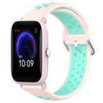Cinturino sportivo in silicone traspirante perforato da 20 mm, For Amazfit Pop Pro
