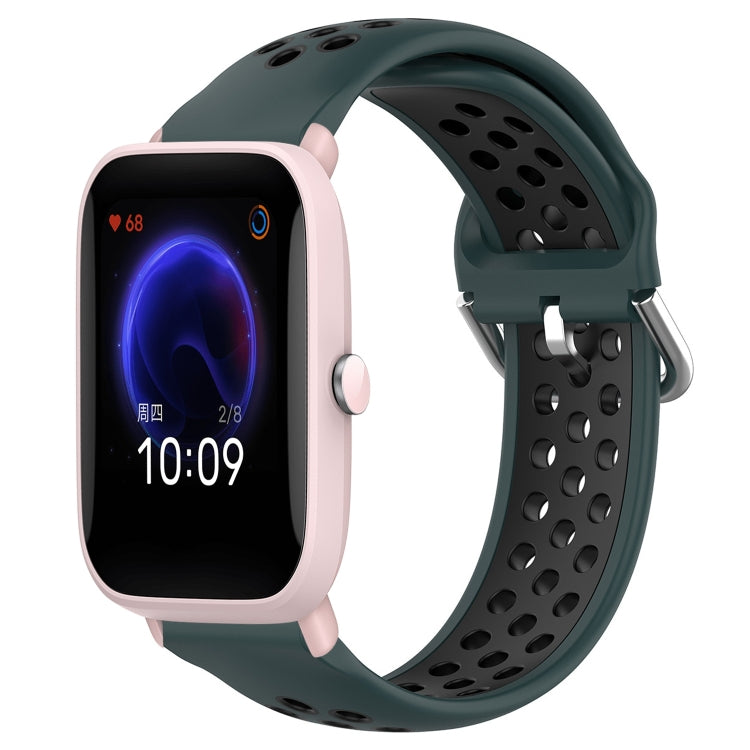 Cinturino sportivo in silicone traspirante perforato da 20 mm, For Amazfit Pop Pro
