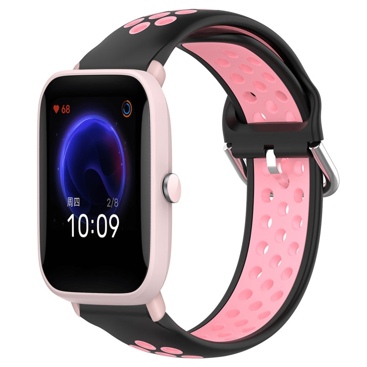 Cinturino sportivo in silicone traspirante perforato da 20 mm, For Amazfit Pop Pro