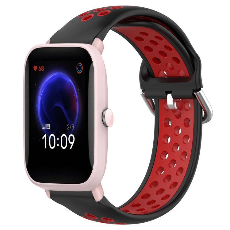 Cinturino sportivo in silicone traspirante perforato da 20 mm, For Amazfit Pop Pro
