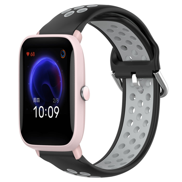 Cinturino sportivo in silicone traspirante perforato da 20 mm, For Amazfit Pop Pro