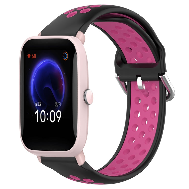 Cinturino sportivo in silicone traspirante perforato da 20 mm, For Amazfit Pop Pro
