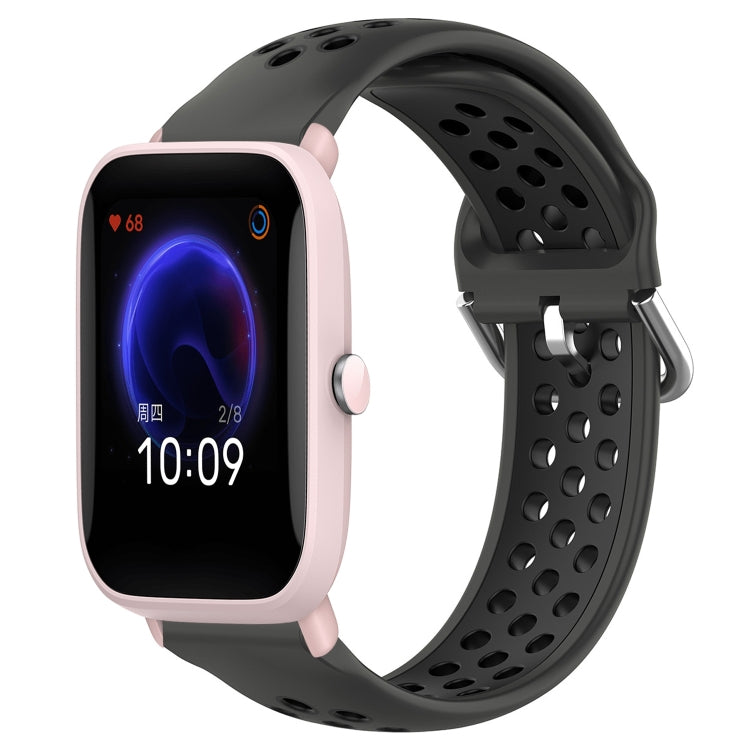Cinturino sportivo in silicone traspirante perforato da 20 mm, For Amazfit Pop Pro