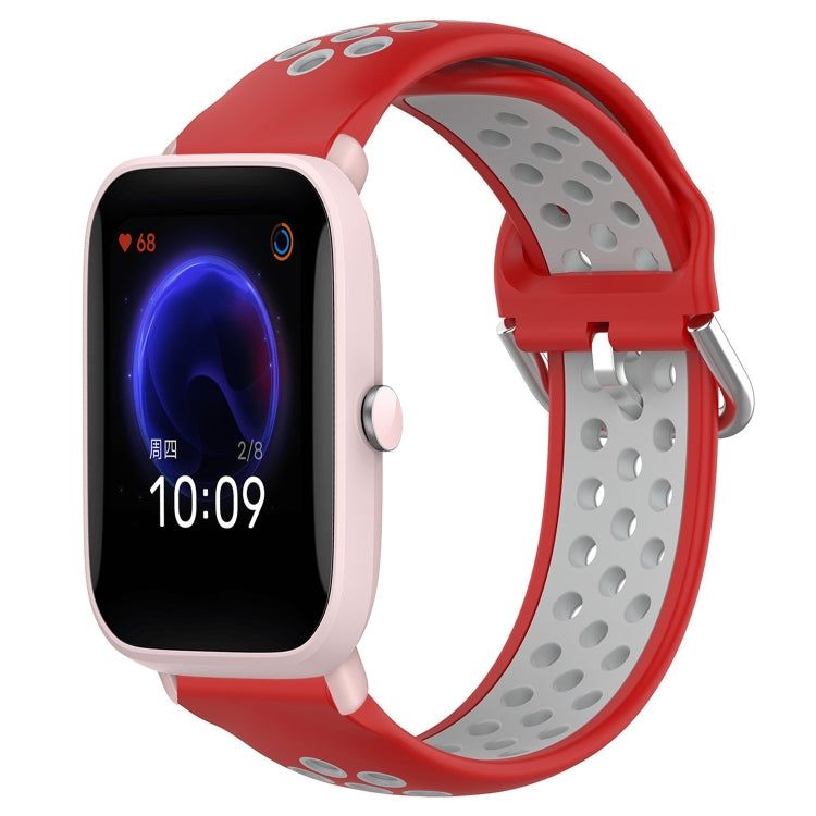 Cinturino sportivo in silicone traspirante perforato da 20 mm, For Amazfit Pop Pro