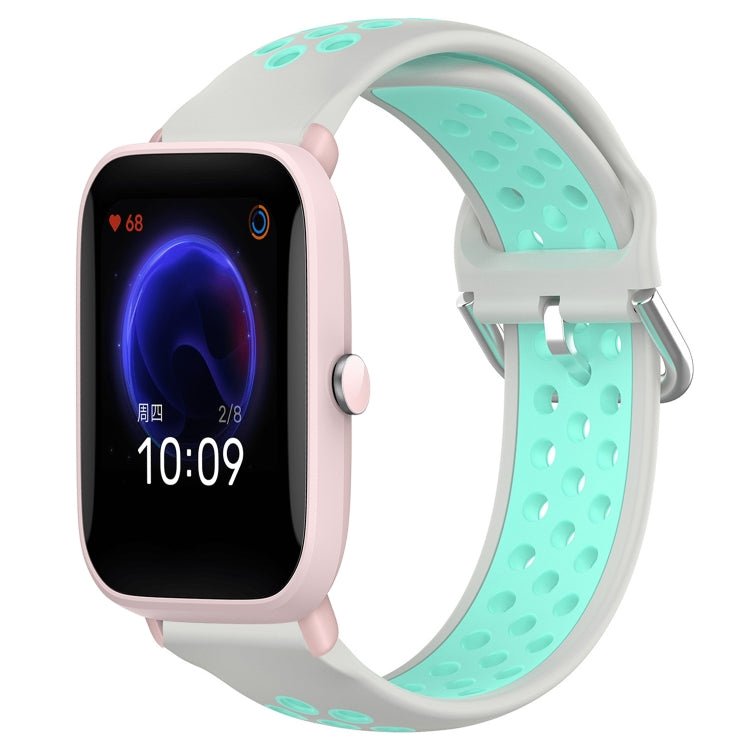 Cinturino sportivo in silicone traspirante perforato da 20 mm, For Amazfit Pop Pro