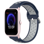 Cinturino sportivo in silicone traspirante perforato da 20 mm, For Amazfit Pop Pro