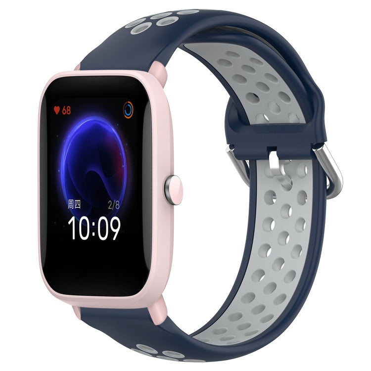 Cinturino sportivo in silicone traspirante perforato da 20 mm, For Amazfit Pop Pro