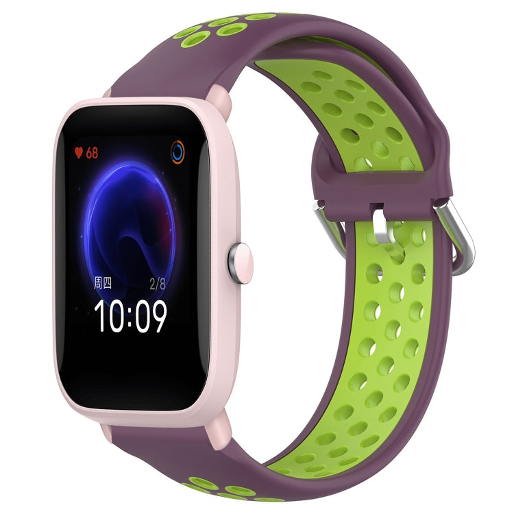 Cinturino sportivo in silicone traspirante perforato da 20 mm, For Amazfit Pop Pro