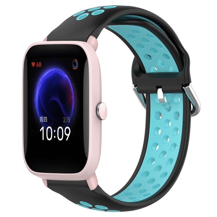 Cinturino sportivo in silicone traspirante perforato da 20 mm, For Amazfit Pop Pro