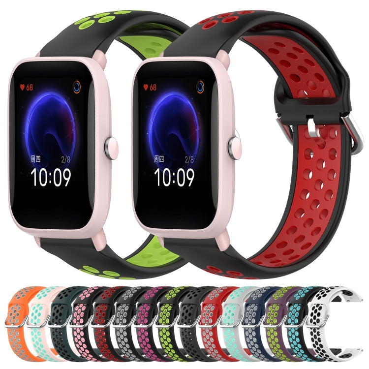Cinturino sportivo in silicone traspirante perforato da 20 mm, For Amazfit Pop Pro
