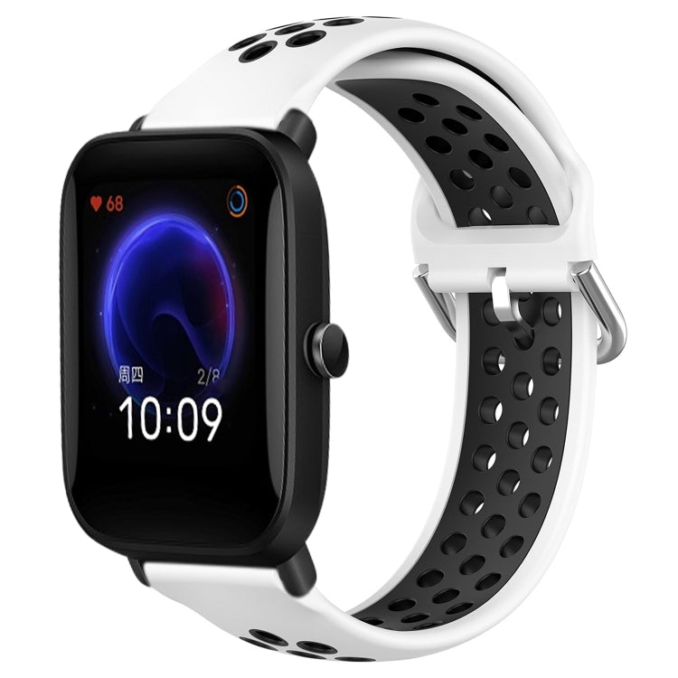 Cinturino sportivo in silicone traspirante perforato da 20 mm, For Amazfit Pop
