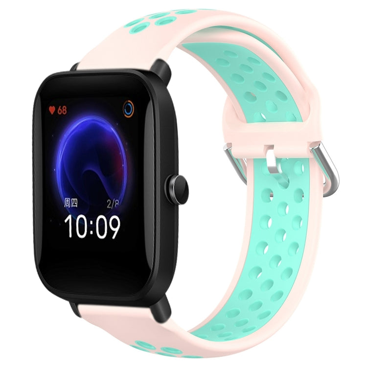 Cinturino sportivo in silicone traspirante perforato da 20 mm, For Amazfit Pop