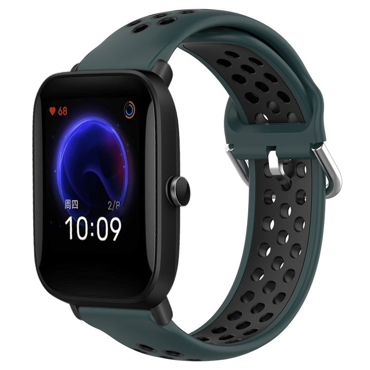 Cinturino sportivo in silicone traspirante perforato da 20 mm, For Amazfit Pop