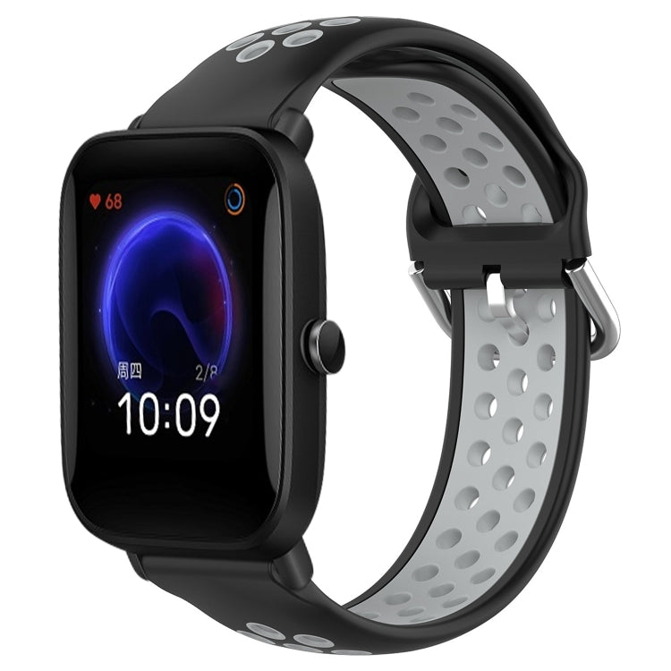 Cinturino sportivo in silicone traspirante perforato da 20 mm, For Amazfit Pop