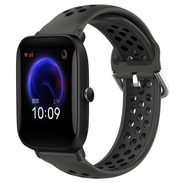 Cinturino sportivo in silicone traspirante perforato da 20 mm, For Amazfit Pop