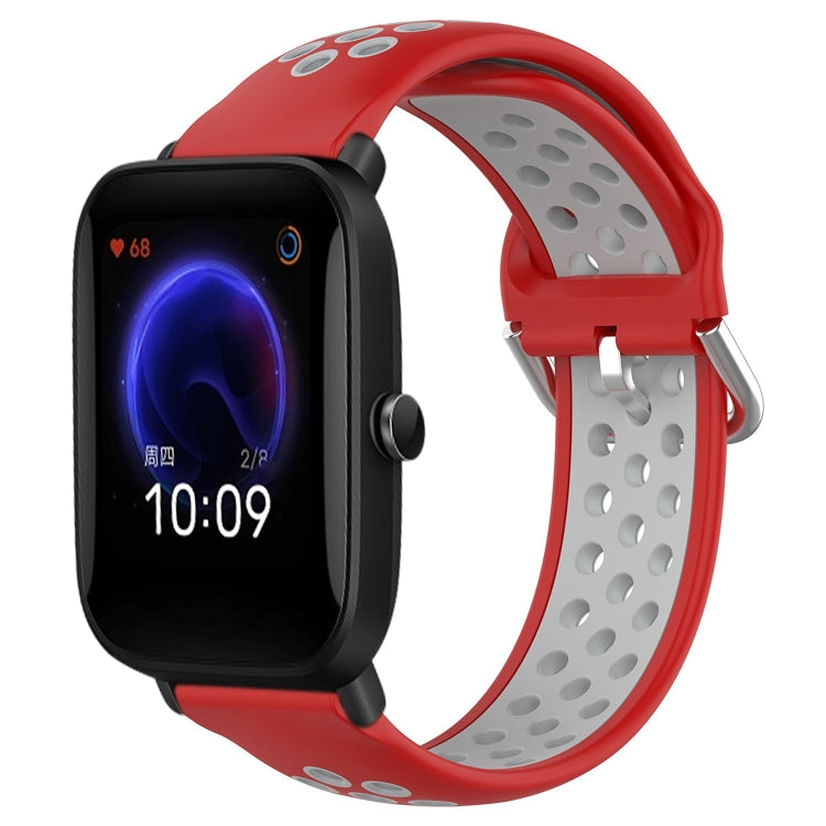 Cinturino sportivo in silicone traspirante perforato da 20 mm, For Amazfit Pop