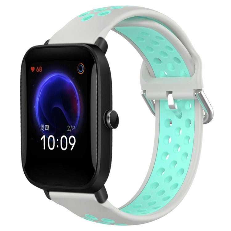 Cinturino sportivo in silicone traspirante perforato da 20 mm, For Amazfit Pop
