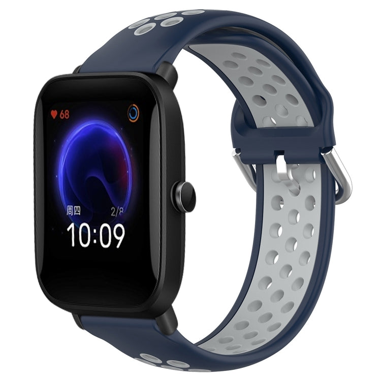 Cinturino sportivo in silicone traspirante perforato da 20 mm, For Amazfit Pop