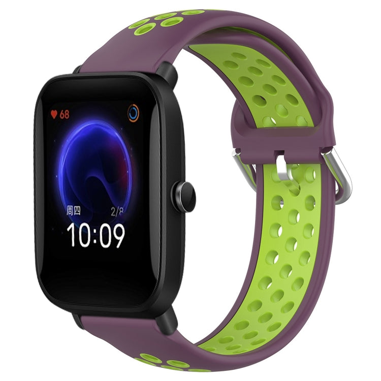 Cinturino sportivo in silicone traspirante perforato da 20 mm, For Amazfit Pop