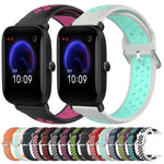 Cinturino sportivo in silicone traspirante perforato da 20 mm, For Amazfit Pop