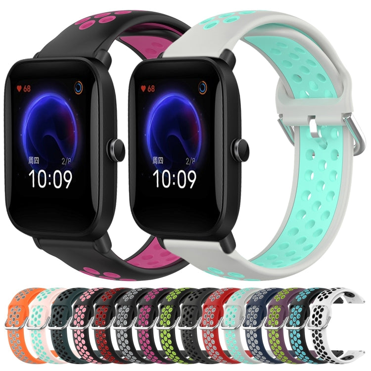 Cinturino sportivo in silicone traspirante perforato da 20 mm, For Amazfit Pop