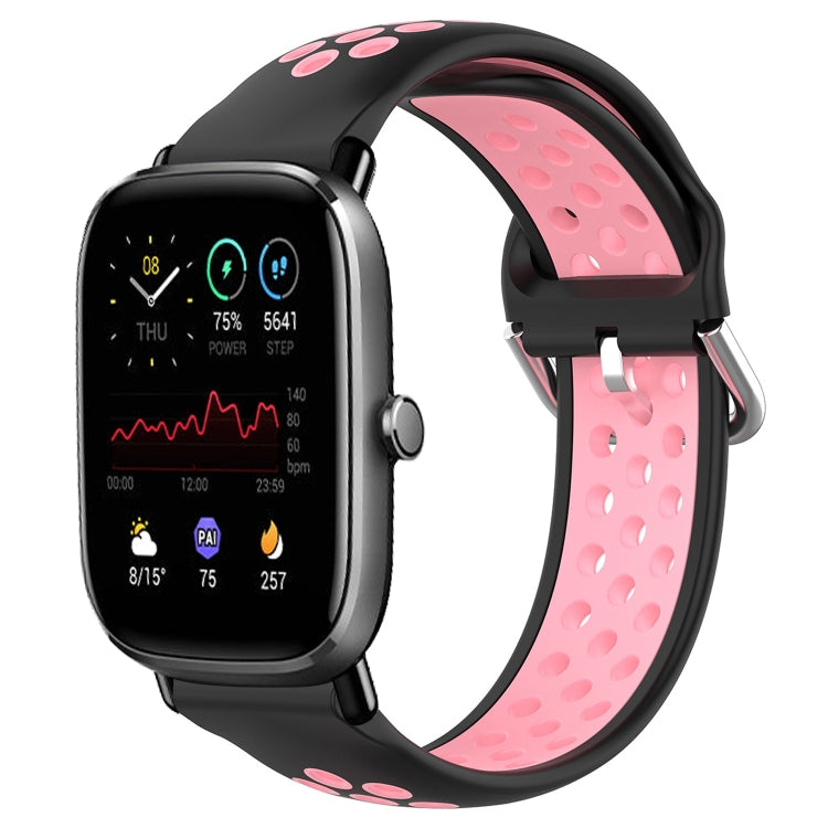 Cinturino sportivo in silicone traspirante perforato da 20 mm, For Amazfit GTS 4 Mini