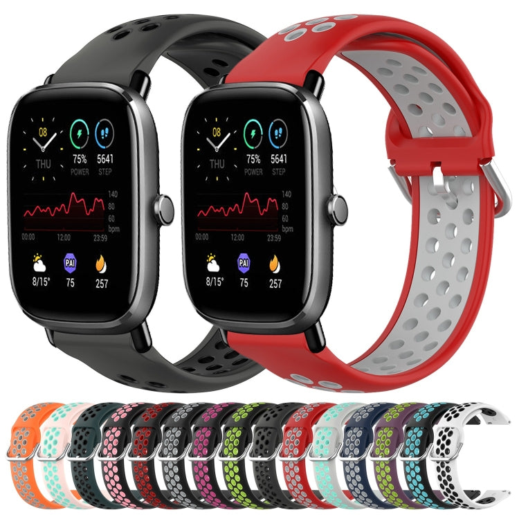 Cinturino sportivo in silicone traspirante perforato da 20 mm, For Amazfit GTS 4 Mini