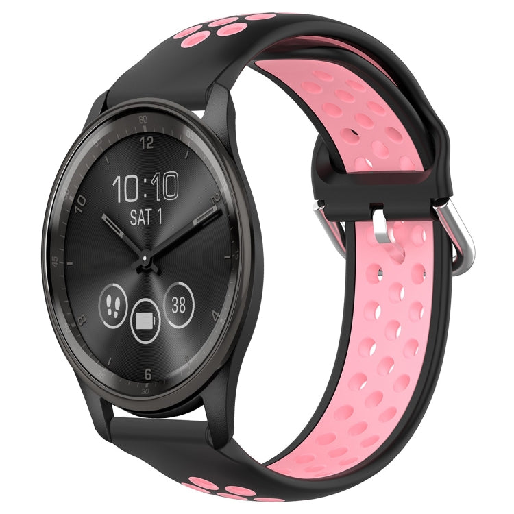 Cinturino sportivo in silicone traspirante perforato da 20 mm, For Garmin Vivomove Trend