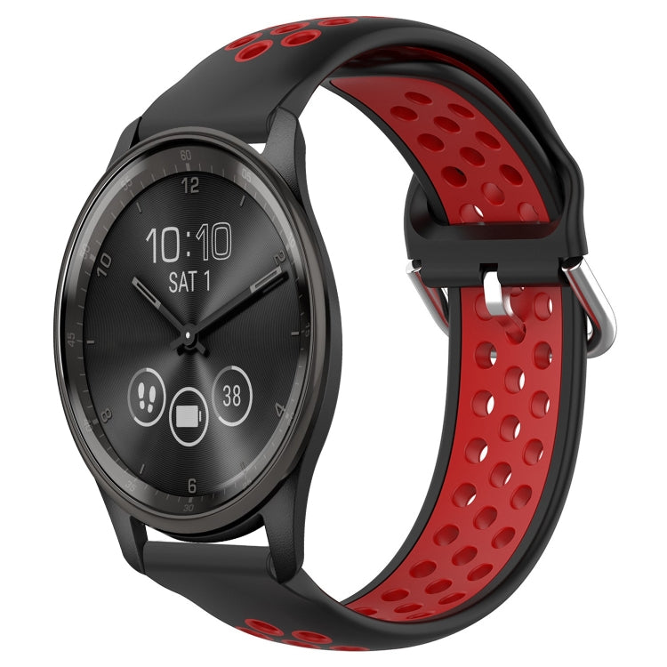 Cinturino sportivo in silicone traspirante perforato da 20 mm, For Garmin Vivomove Trend