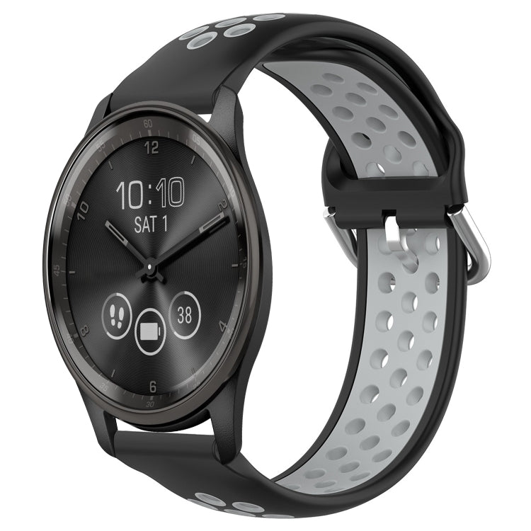 Cinturino sportivo in silicone traspirante perforato da 20 mm, For Garmin Vivomove Trend