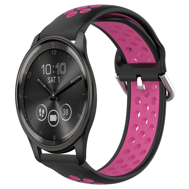 Cinturino sportivo in silicone traspirante perforato da 20 mm, For Garmin Vivomove Trend