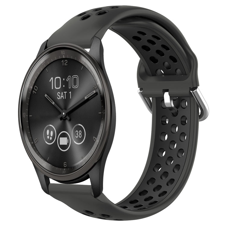 Cinturino sportivo in silicone traspirante perforato da 20 mm, For Garmin Vivomove Trend