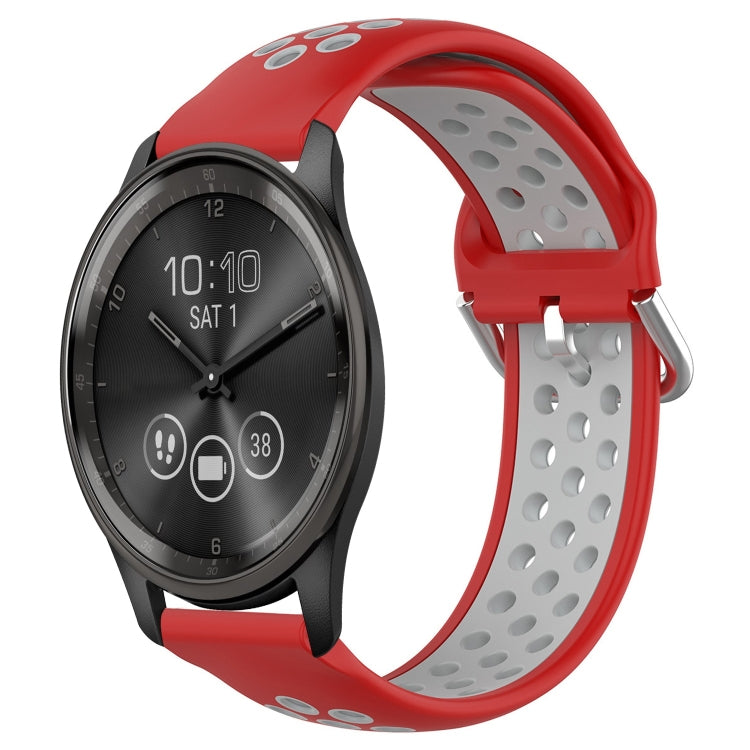 Cinturino sportivo in silicone traspirante perforato da 20 mm, For Garmin Vivomove Trend
