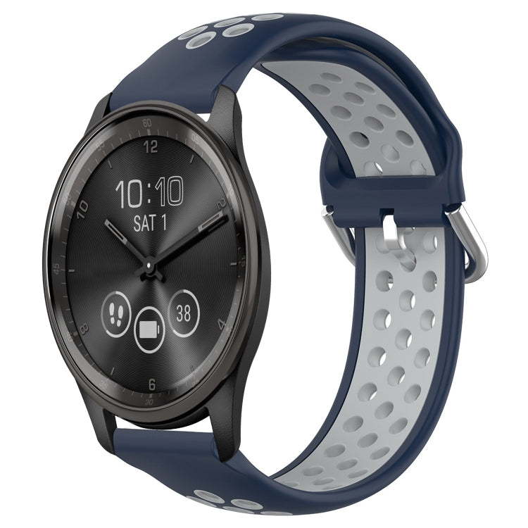 Cinturino sportivo in silicone traspirante perforato da 20 mm, For Garmin Vivomove Trend