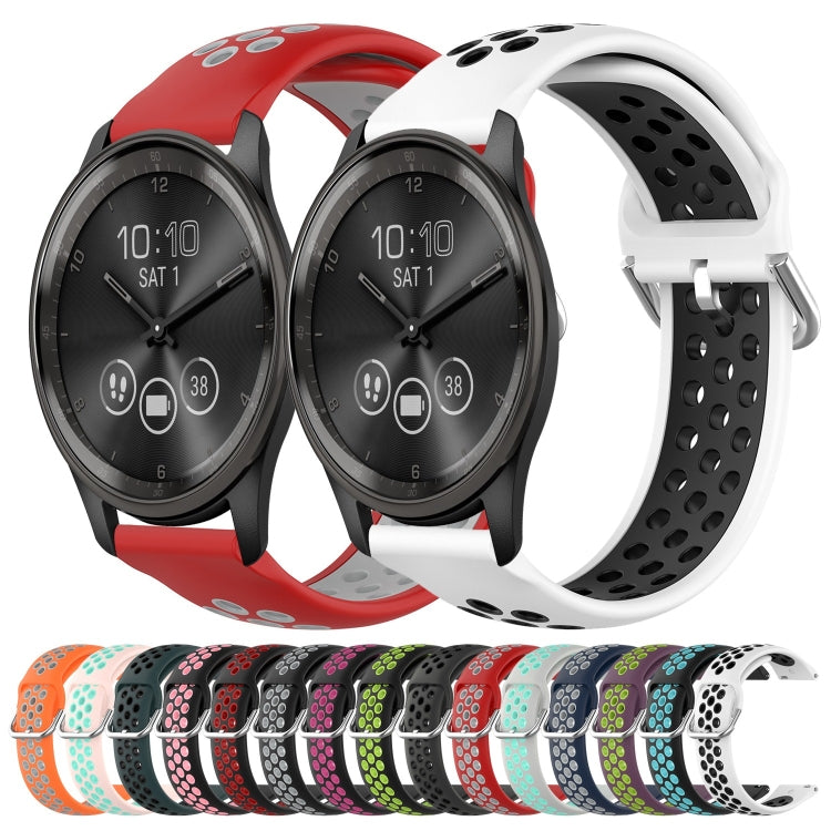 Cinturino sportivo in silicone traspirante perforato da 20 mm, For Garmin Vivomove Trend