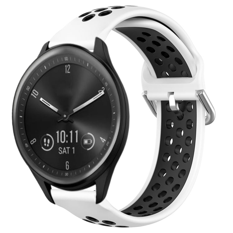Cinturino sportivo in silicone traspirante perforato da 20 mm, For Garmin Vivomove Sport