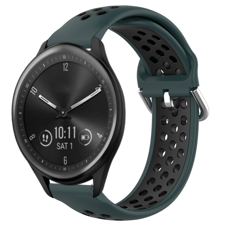 Cinturino sportivo in silicone traspirante perforato da 20 mm, For Garmin Vivomove Sport