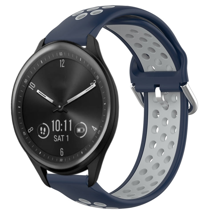 Cinturino sportivo in silicone traspirante perforato da 20 mm, For Garmin Vivomove Sport