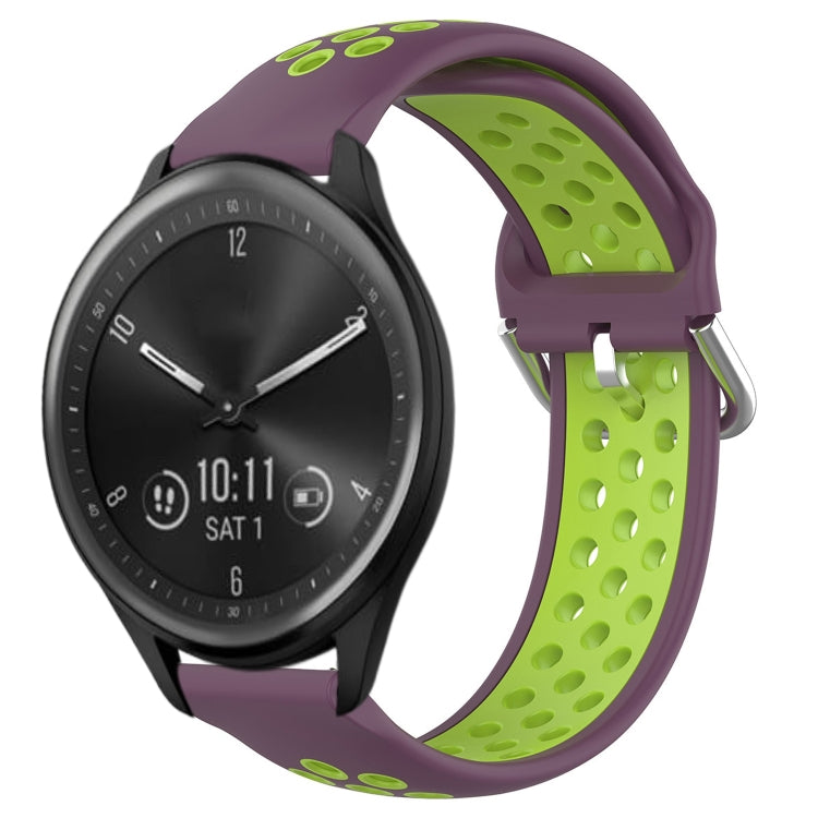 Cinturino sportivo in silicone traspirante perforato da 20 mm, For Garmin Vivomove Sport