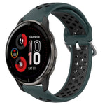 Cinturino sportivo in silicone traspirante perforato da 20 mm, For Garmin Venu 2 Plus