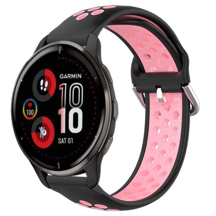 Cinturino sportivo in silicone traspirante perforato da 20 mm, For Garmin Venu 2 Plus